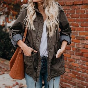 Vici Cotton Pocketed Cargo Jacket - Size Small